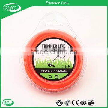 Round Shape 2.0mm X 15M Blister Donut Nylon Trimmer Line for Grass Trimmer