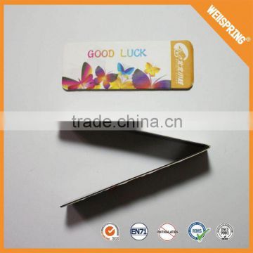 Cheap but high quality promotional custom made magnetic bookmark