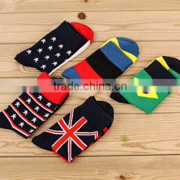 top sell digital country flag print crew socks