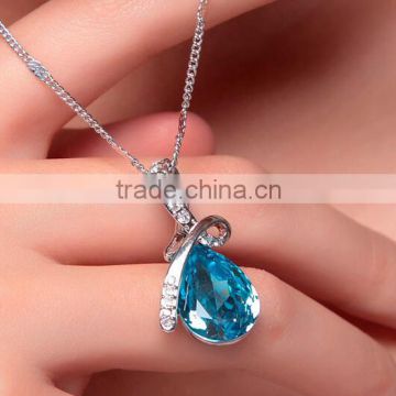 2016 fashion Fashion jewelry women charming crystal necklace/ Mixed Lot Austria Crystal Angel Tear Water Drop Crystal Necklace