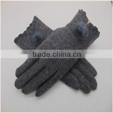 2016 Grey Cycling Wool/ Cashmere/ Hand Gloves