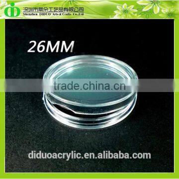 DDP-B004 Trade Assurance Cheap 26MM Diameter Acrylic Coin Capsule