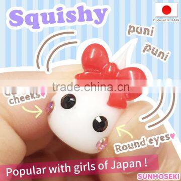 Hot-selling and Cute japanese mobile Hoppe-chan figurines with decorated