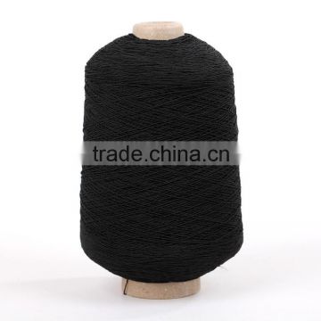 Black and white rubber yarn for socks