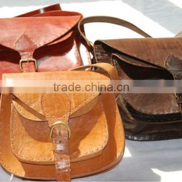 real leather cross body satchel for girls/vintage style leather messenger bags