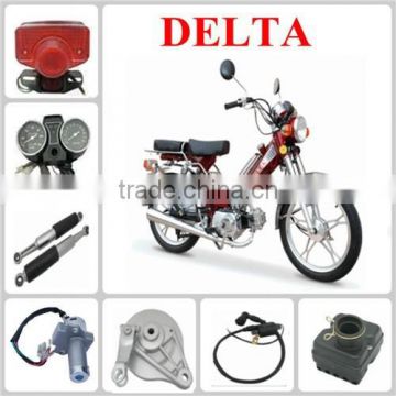Delta motorcycle parts rear wheel/front rim/guard comp/speedometer gear/Seat assy to South America market from China