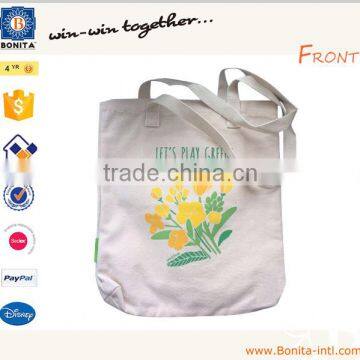 2015 New design reusable canvas shopping bag