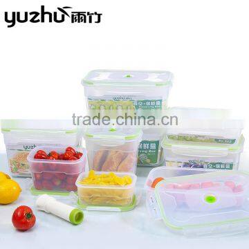 2016 Top Quality Hot Selling Plastic airtight food container with pump,food storage container,plastic food container