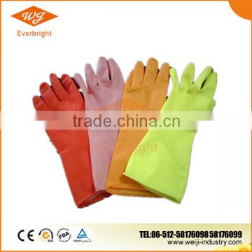 Cotton lined, long sleeve latex gloves