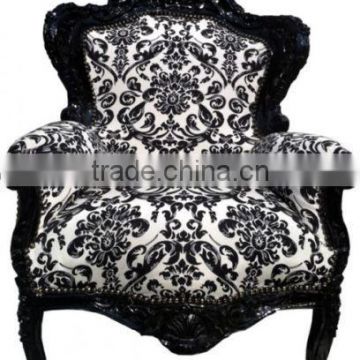 Baroque damask armchair