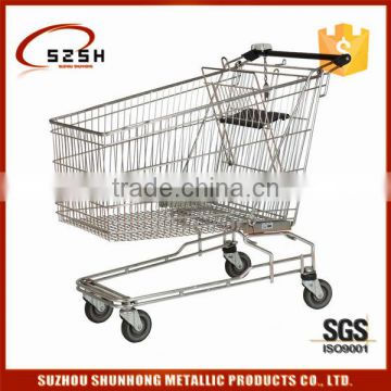 colourful powder coating shopping cart with empty foot