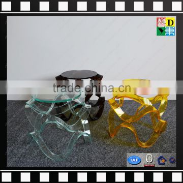 Colorful acrylic armless chair PMMA shower stool plactic cheap furniture chair from shenzhen yidong