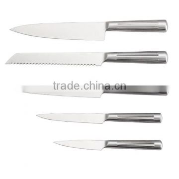 Full stainless steel kitchen knife set with Anti slip handle