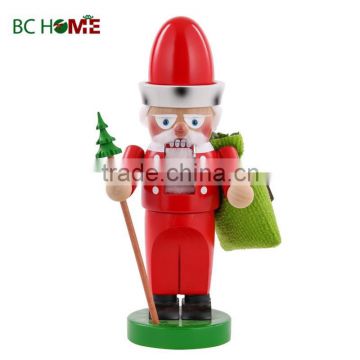 high quality santa claus wooden Nutcracker with staff