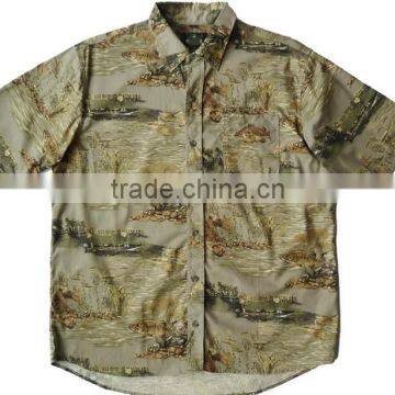 custom men's Anti-UV fishing shirt/Fishing digital print shirt