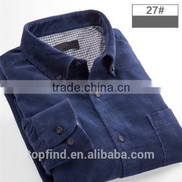 2014 New Style Fallow Jeans corduroy navy blue Shirt For Men corduroy shirt