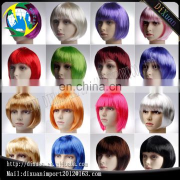 Festival Party girls' BOBO straight colorful wigs