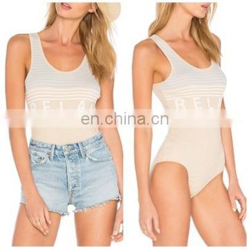 MiKa72169 2017 Beach Style Yellow Fashion Strap Bodysuits Sleeveless For Women Top Manufacturer Of Clothing