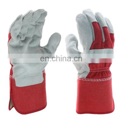 quality safety long sleeve leather industrial work gloves men