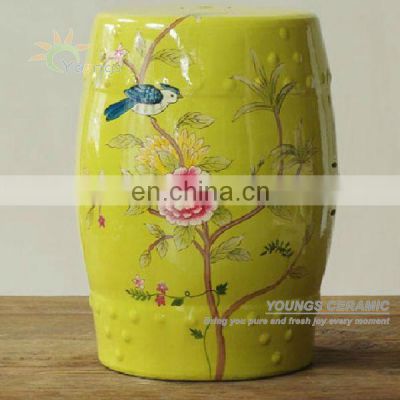 Beautiful Chinese Ceramic Flower and Bird Garden Stool Seat