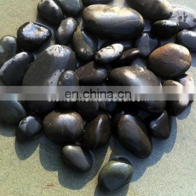natural black pebbles class one,decorative stone,stones for garden