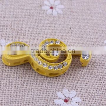 Look! Yellow crystal rhinestone connector charms ! alloy silver Connector decoration bracelet wholesales!!