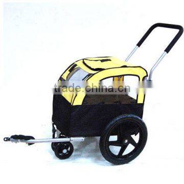 pet trailer stroller jogger with plastic wheels