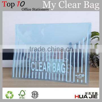 Transparent plastic my clear bag a4 plastic clear file folder carrying case document holder sheet protector with lock