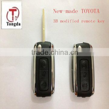 TD 3B new modified flip remote key with 4C chip for TOYOTA