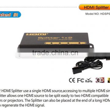 2 port hdmi splitter with IR suport 3D 4k