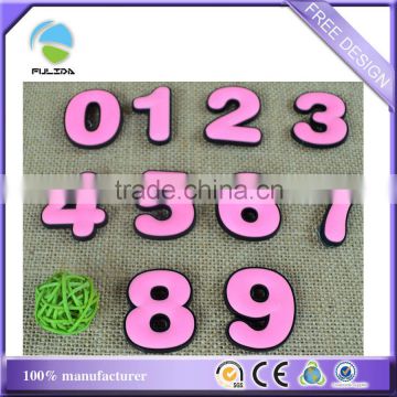 custom numbers Arabic numerals shaped rubber memo decorating fridge magnet