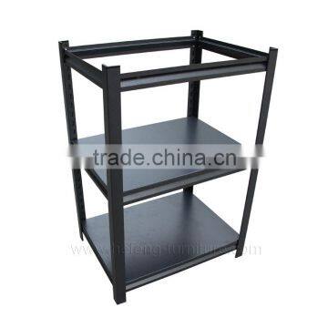 Metal shelving units