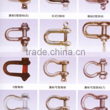 high polished steel and stainless steel shackle riggings