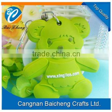 lovely panda shaped promotional gift rubber keychain supplies custom logo and design with competitive price and high quality
