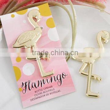 "Fancy and Feathered" Flamingo Gold Bottle Opener