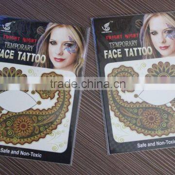 2016 best seller eco-friendly high quality fashion sexy face tattoo stickers