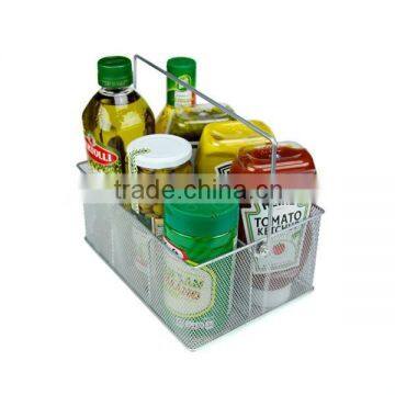 Chrome Metal Mesh Kitchen Condiment and silverware Caddy