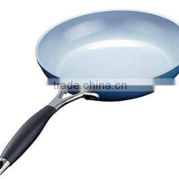 blue ceramic fry pan