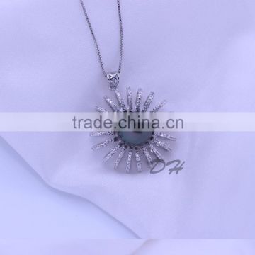Fashion Black Pearl Pendant Jewellery 925 Silver Price