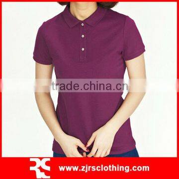 Womens Combed Cotton and Spandex Polo Shirt