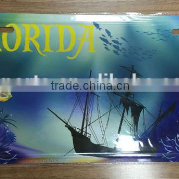 new border embossed promotion florida souvenir license plate