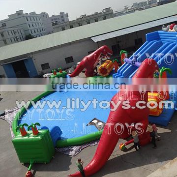 0.6mm PVC tarpaulin material giant inflatable water park