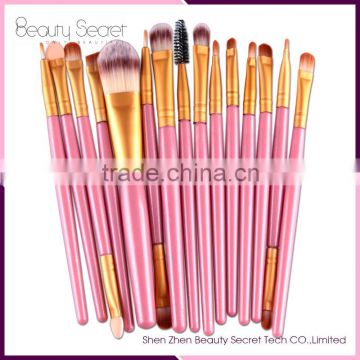 Beauty Secret High Quality Free Sample OEM 15 Pcs Make Up Brush Set