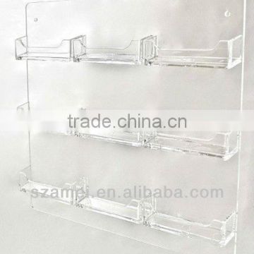 9 Pocket WALL MOUNT Acrylic Business Card Holders