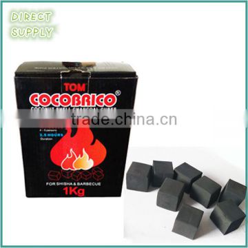 cocobrico size 25*25*25mm briquette cube charcoal