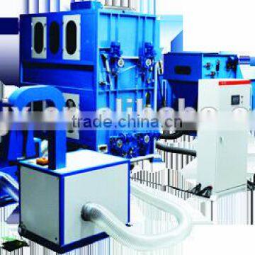 Blue white cotton weighing filling system for sofa factory