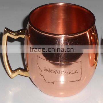 BPA Free Moscow Mule Copper Mug / Old Dutch Solid Copper Moscow Mule Mugs 12 oz, 14 oz, 16 oz, 20 oz Capacity
