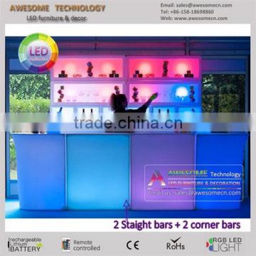 Led lighting modular jumbo bar table / bar counter set