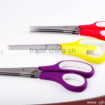 8 inch colourful plastic shredder scissors with 3 blades