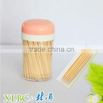 Nature 6.5cm*1.6mm little pink core jar bamboo toothpicks